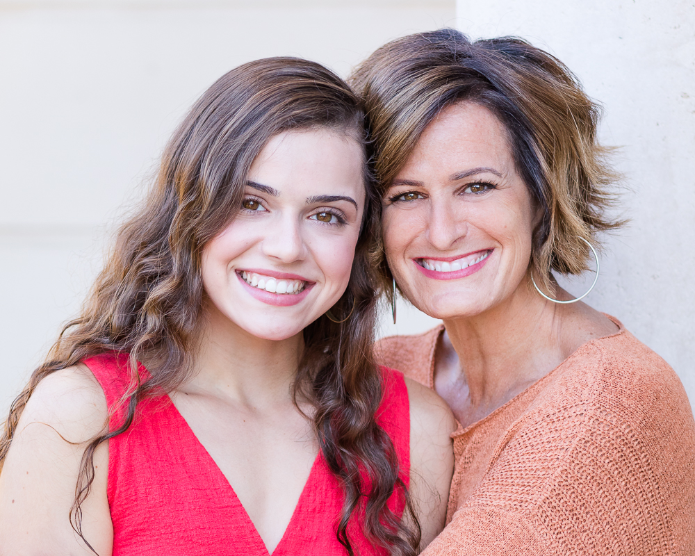 Senior photo session with mom and daugther in the pictures together.